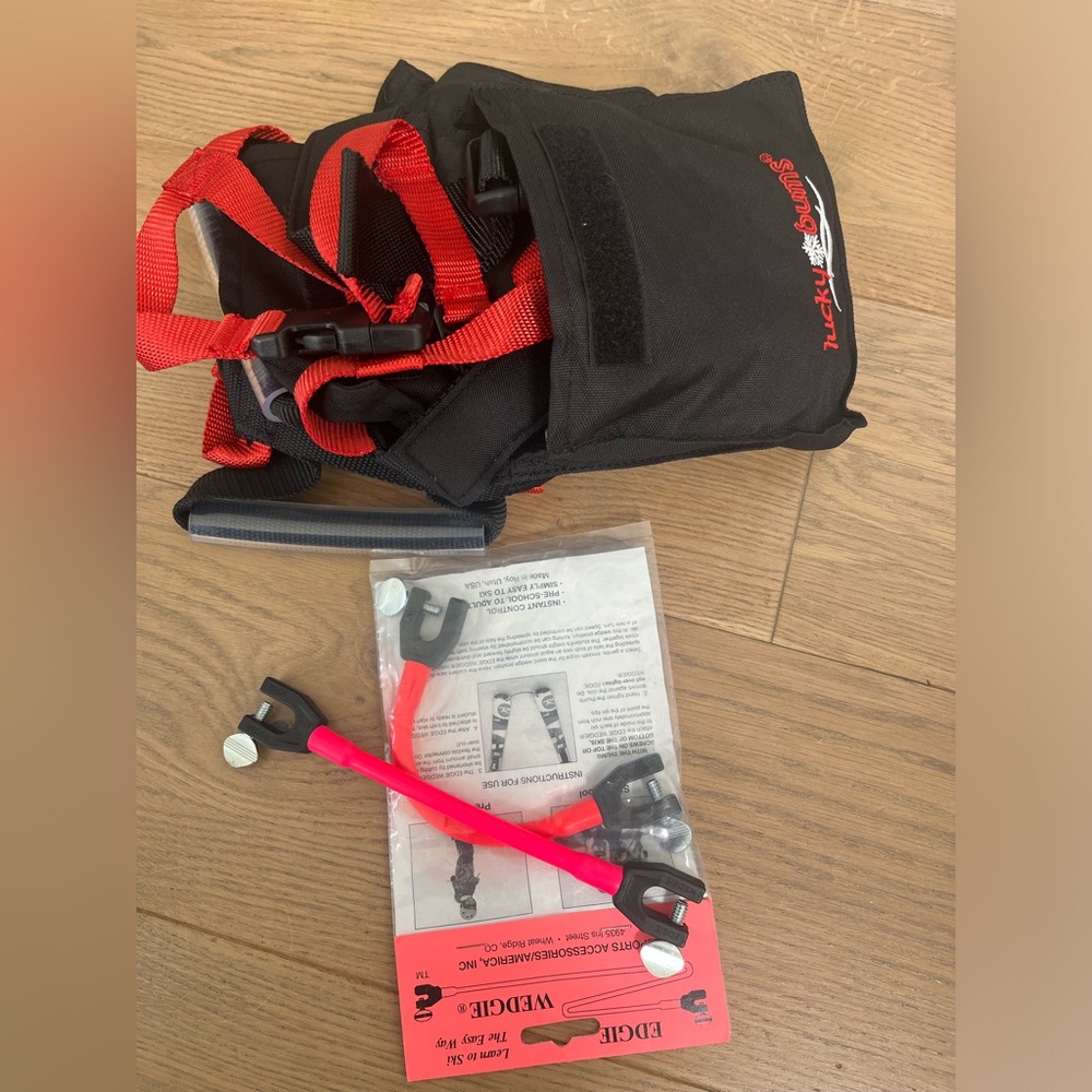 Ski harness and ski tip ties, brand new